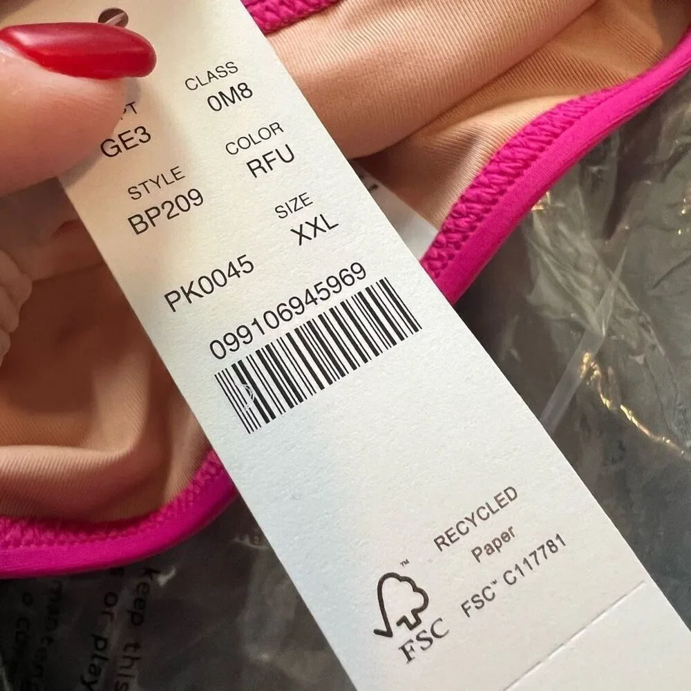 J.Crew Women's High-Leg Bikini Bottom Pink Size xxL Eco-Friendly‎ Swimwear NWT